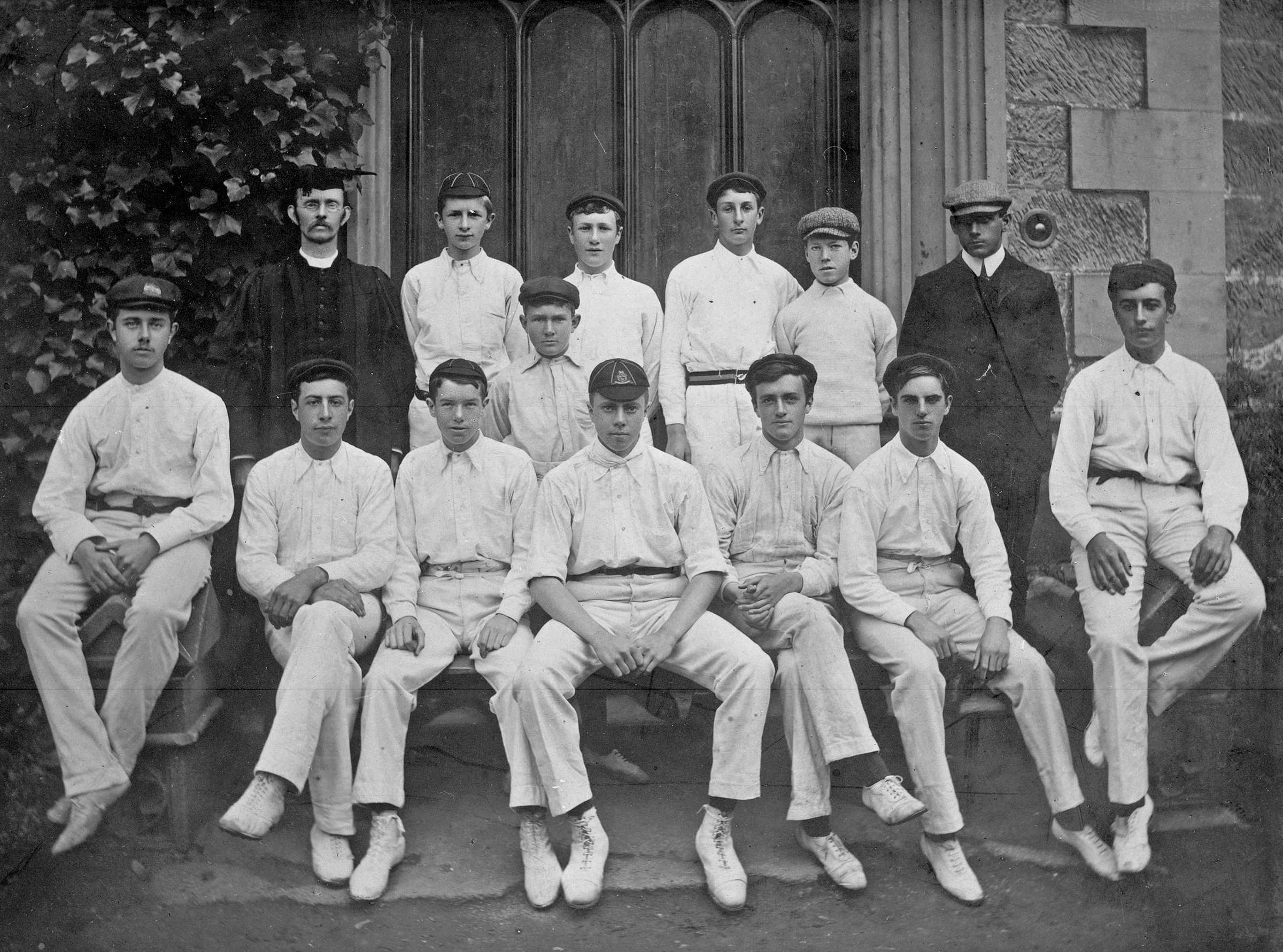 Cricket team with Rev H H Anderson, Season 1903/4.