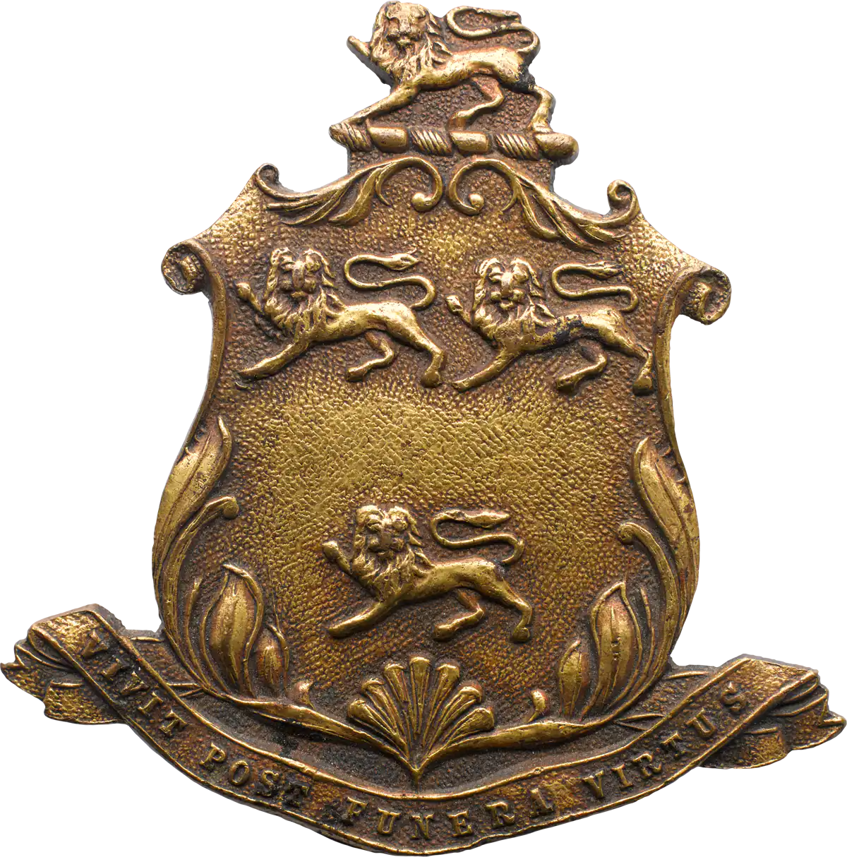 Brass crest cadet badge, n.d.
