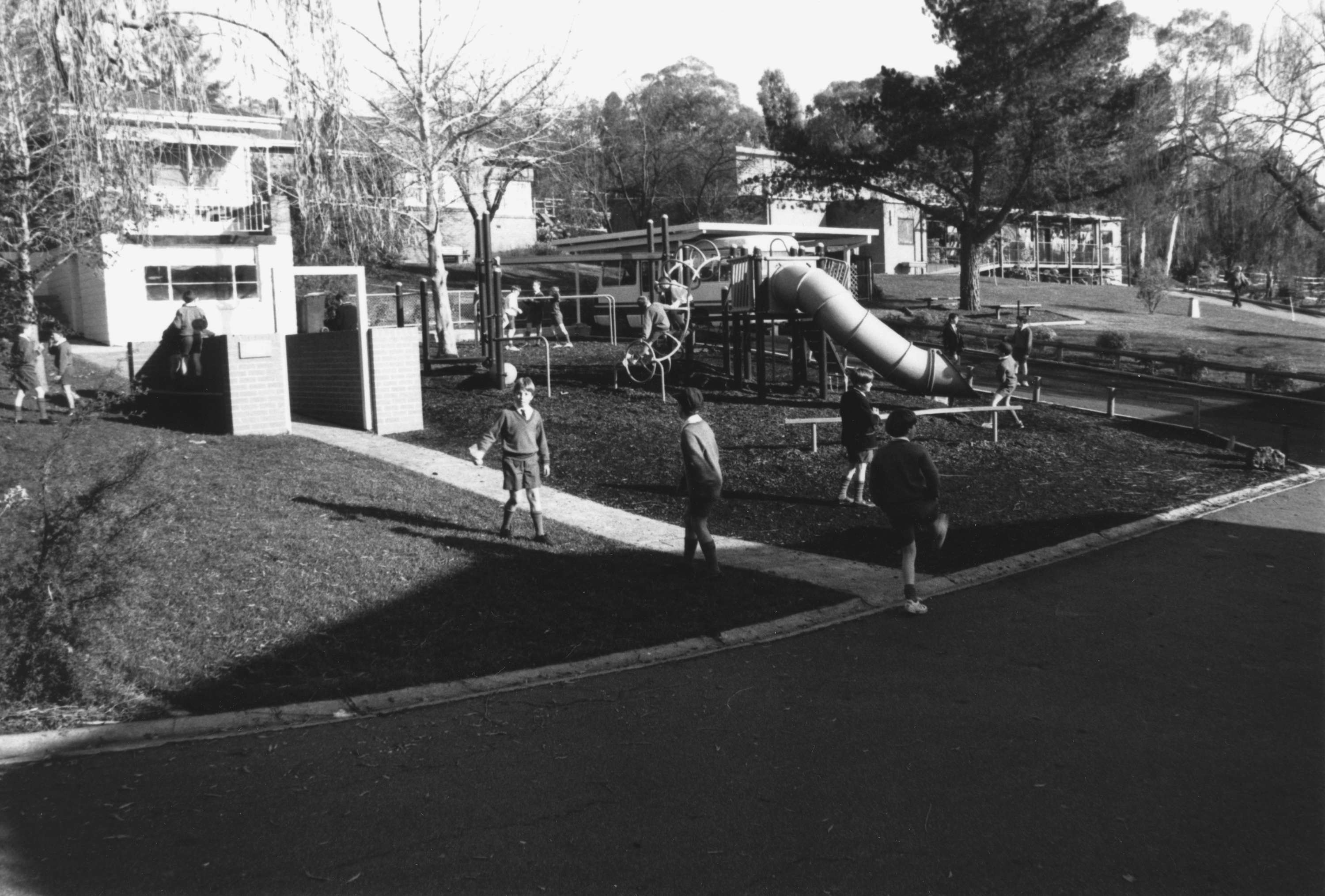 Early Learning Centre playground and Headmaster’s House, 1992.