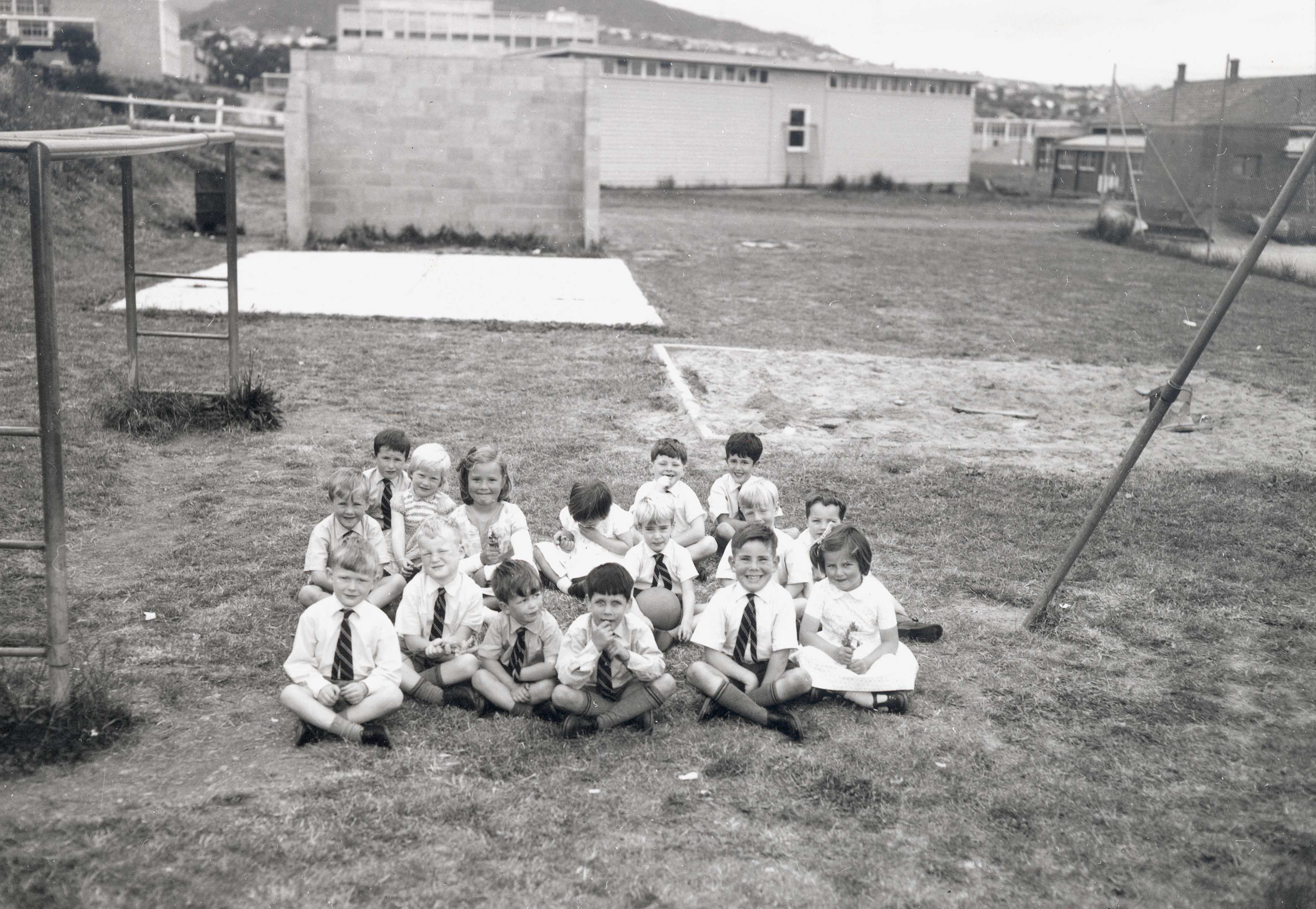 Sub-Primary group in the Junior School playground, 1967.