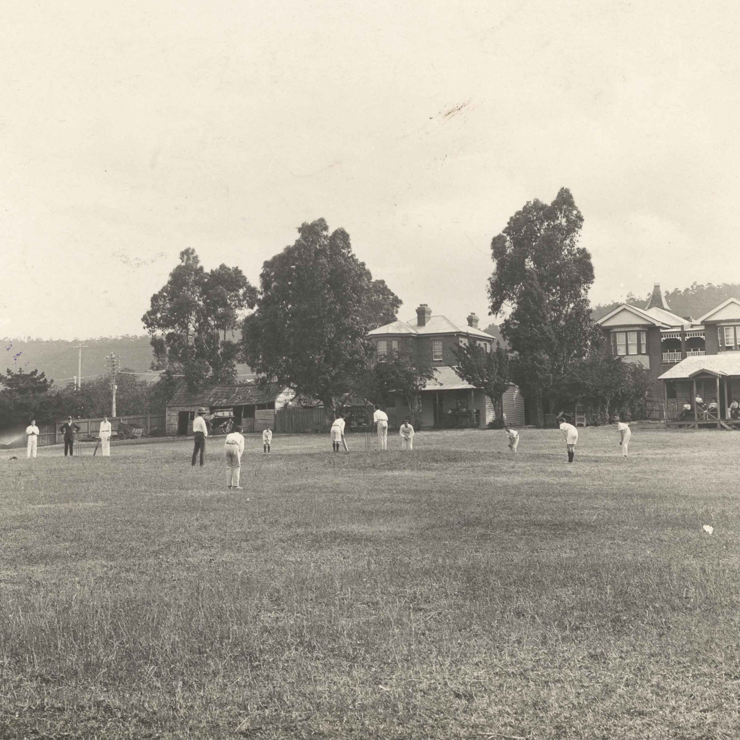 Cricket with C C Thorold (umpire), 1918.