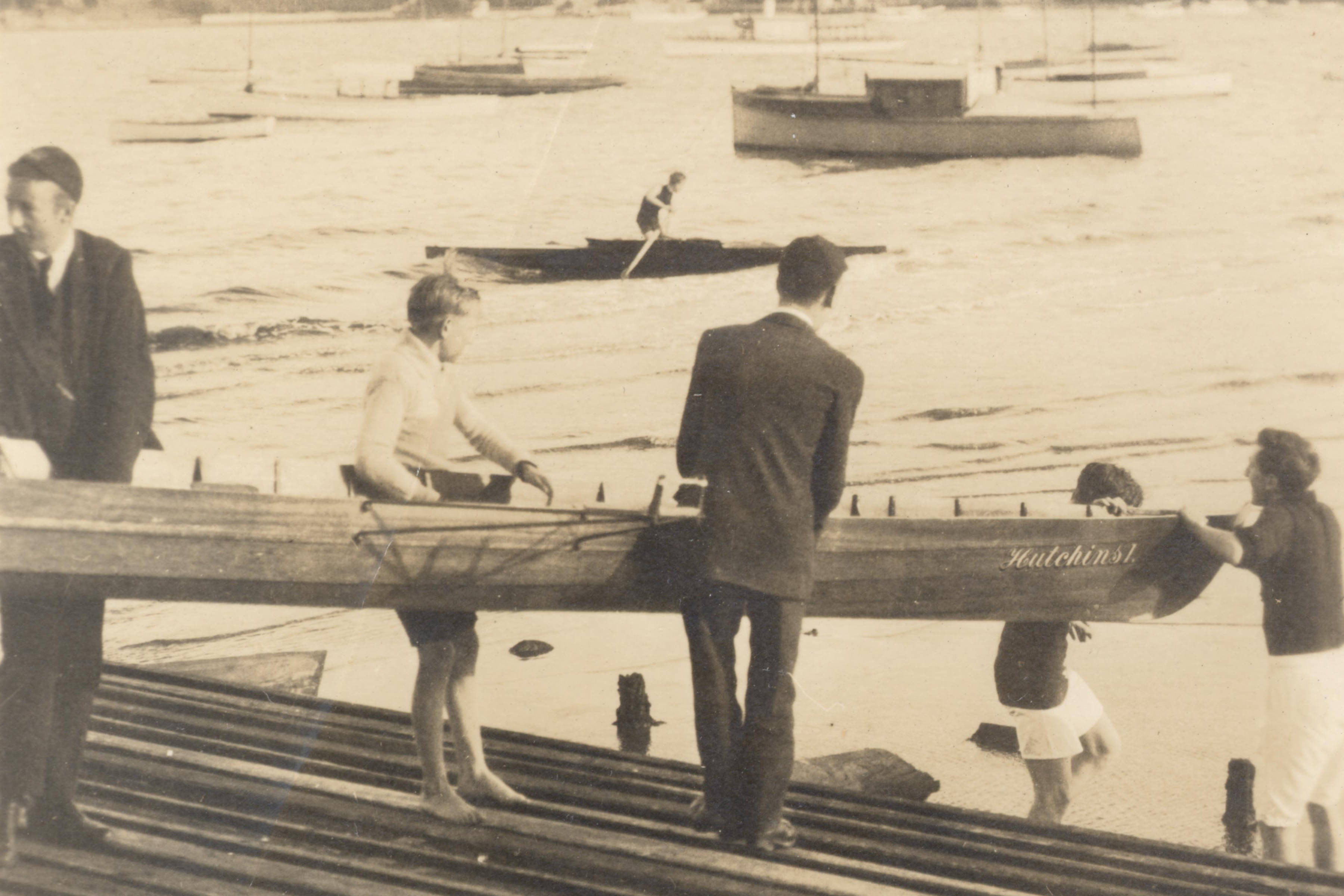 Launching the Hutchins I, 1923.