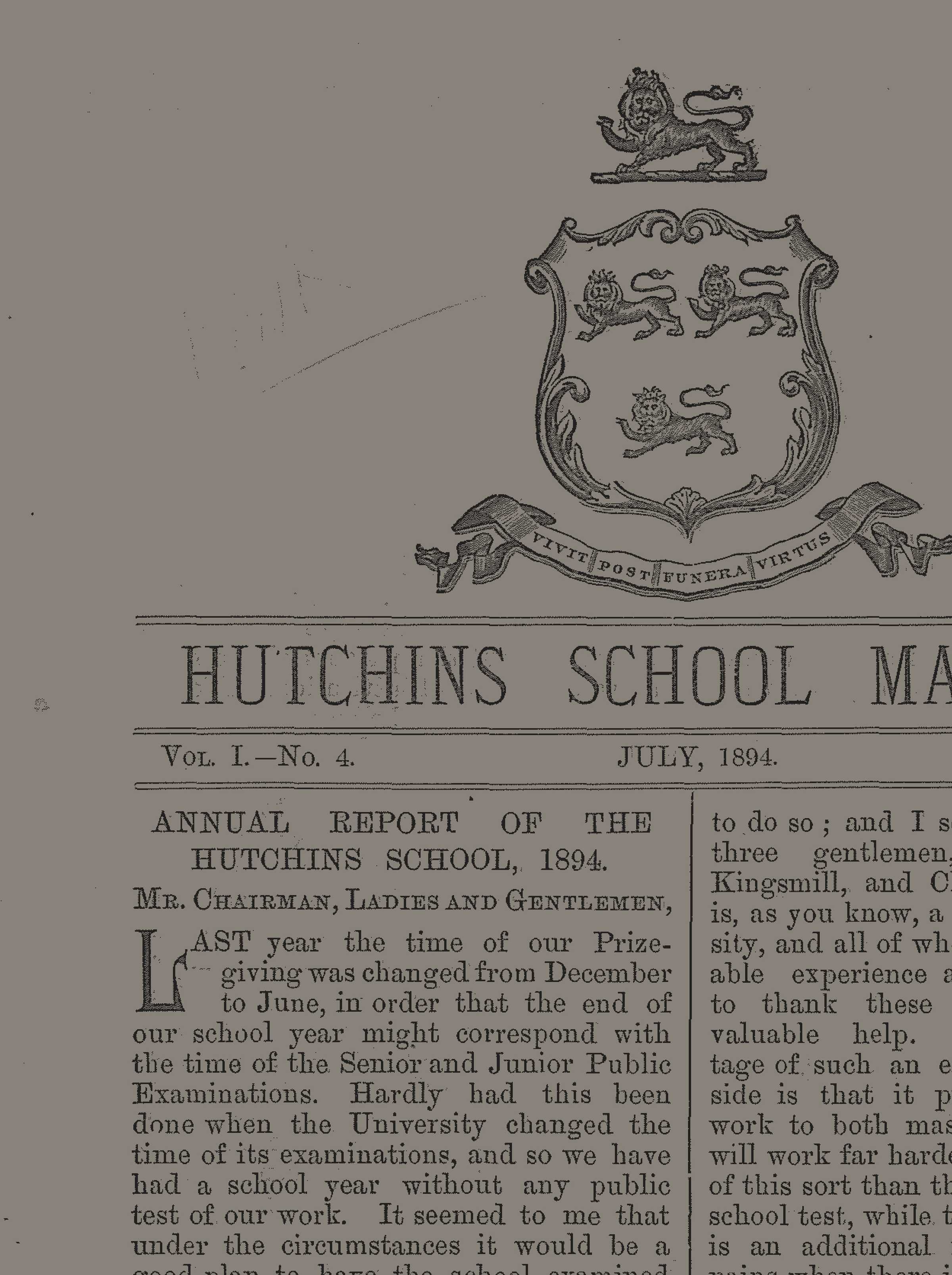School Magazine, July 1894.