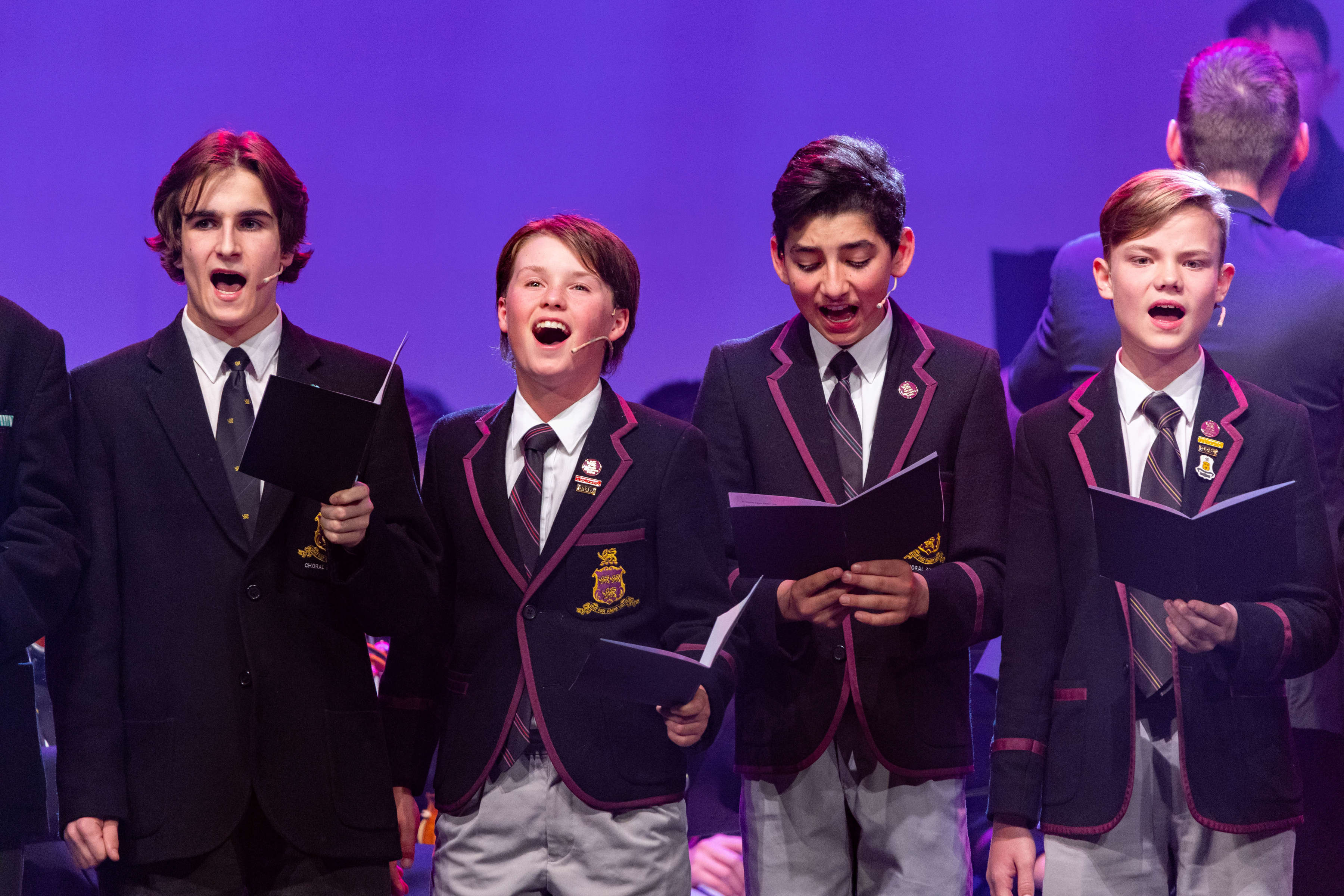 Hutchins Vocal Ensemble performing at Middle and Senior School Speech Night. Photo: Richard J Ho.