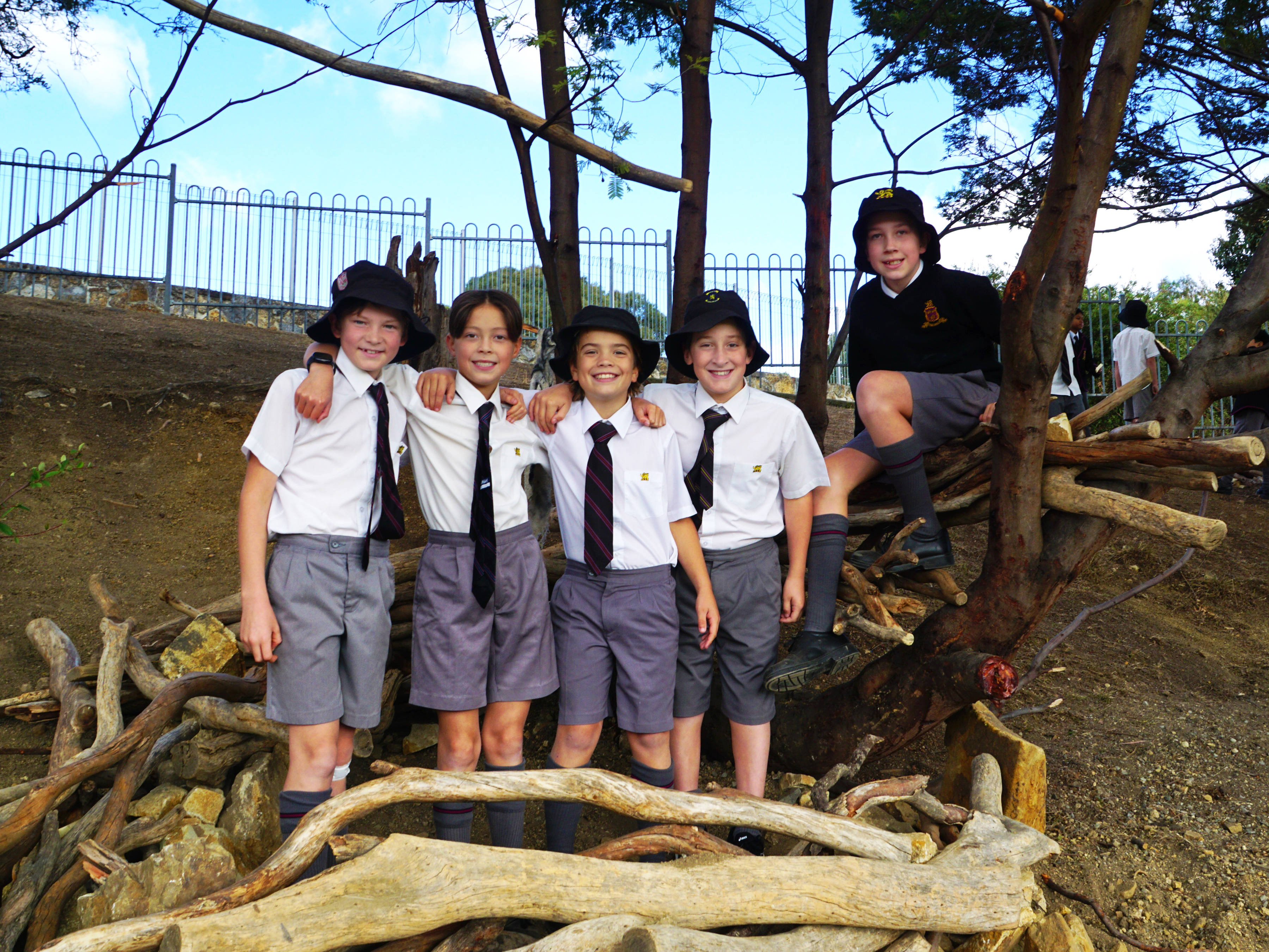 Group of Junior School students outdoors.